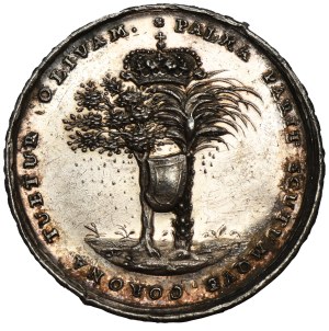 John III Sobieski, Medal weighing 6 ducats in silver, Visit of the royal couple in Danzig 1677 - EXTREMELY RARE