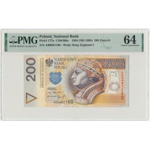 200 zlotych, 1994 - AB - PMG 64
