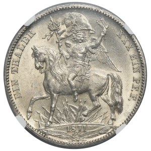 Germany, Kingdom of Saxony, Johann V, Thaler Dresden 1871 B - NGC MS63 - Siegestaler
