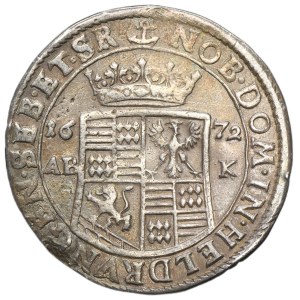 Germany, County of Mansfeld-Bornstedt, Franz Maximilian and Heinrich Franz, 1/3 Thaler Mansfeld 1672 ABK