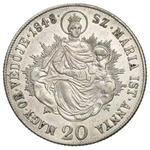 Hungary, Ferdinand I, 20 Kreuzer Kremnitz 1848 KB