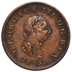 Great Britain, George III, 1/2 Penny 1806