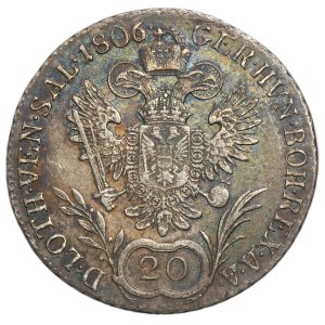 Austria, Franz II, 20 Kreuzer Nagybánya 1806 G