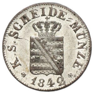 Germany, Duchy of Saxe-Altenburg, Józef, 1/2 Neugroschen = 5 Pfennige Dresden 1842 G