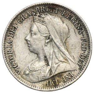 Great Britain, Victoria, 6 Pence London 1899