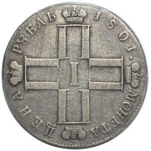 Russia Pavel I, Rouble Petersburg 1801 СМ АИ - PCGS VG DETAILS