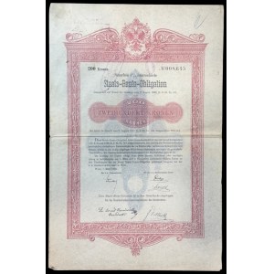 4% Austrian State Annuity, 200-korona bond, 1893