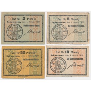 Swarzędz (Schwersenz), set of 2–50 pfennigs from 1917 (4 pieces)
