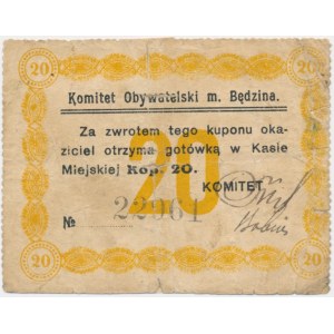 Będzin, 20 kopecks, 1914