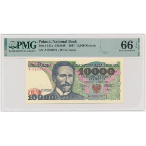 10,000 zlotys, 1987 - A - PMG 66 EPQ - first series