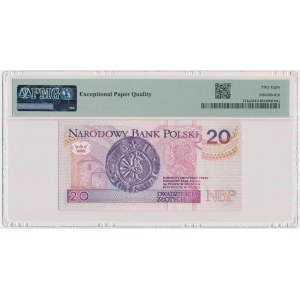 20 zlotých 1994 – AA 0007707 – PMG 58 EPQ – nízke číslo