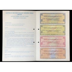 Australia and New Zealand Banking Group Ltd. - Sample Booklet with Images of Traveler's Check Designs