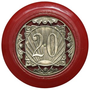 Monaco, Monte Carlo, Casino Chip worth 20