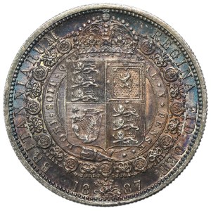 Great Britain, Victoria, 1/2 Crown London 1887
