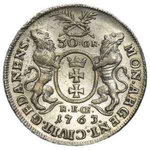 August III. Sas, zlatá (30 grošů), Gdaňsk 1763, REOE – exemplář z sbírky Potockého