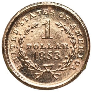 USA, 1 Dollar Philadelphia 1853 - Liberty Head