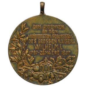 Germany, Prussia, Wilhelm II, Medal for the Centenary of the Birth of Emperor William I 1897
