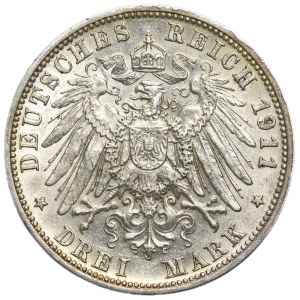Deutschland, Königreich Bayern, Otto, 3 Mark, München 1911 D