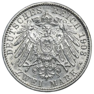 Germany, Kingdom of Bavaria, Otto, 2 Marks Munich 1903 D