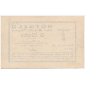 Toruń (Thorn), 5 złotych 1939