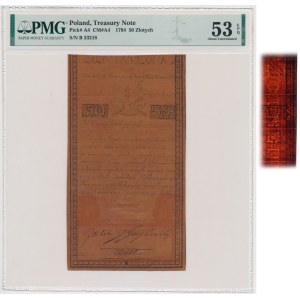 50 złotych 1794 - B - reissue ZOONEN - PMG 53 EPQ