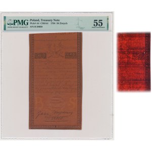 50 złotych 1794 - B - reissue D&amp;C BLAUW - PMG 55 - BEAUTIFUL