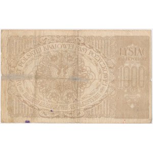 1,000 marks, 1919 – Ser. AZ – Period forgery – UNDETECTED