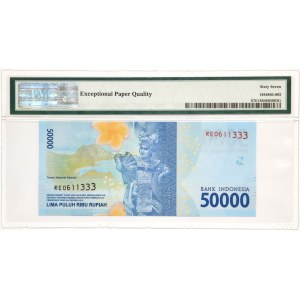 Indonésie, 50 000 rupií, 2016 – PMG 67 EPQ