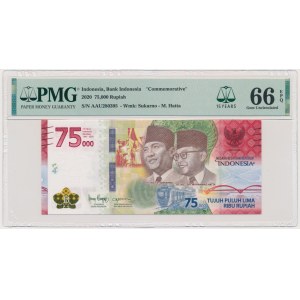 Indonesia, 75.000 Rupiah 2020 - PMG 66 EPQ