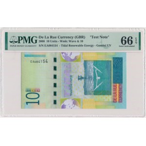 De La Rue Currency, 10 Units 2008 - PMG 66 EPQ
