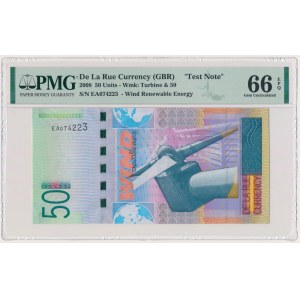 De La Rue Currency, 50 Units 2008 - PMG 66 EPQ