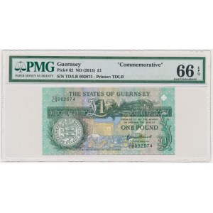 Guernsey, 1 Pound 2013 - PMG 66 EPQ