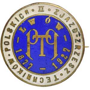 Galicia, Badge of the 2nd Congress of the Association of Polish Technicians, Lviv 1927
