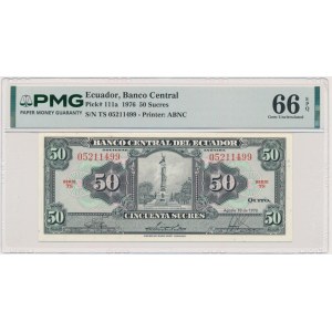Ecuador, 50 Sucres 1976 - PMG 66 EPQ