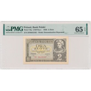 2 zlotys 1936 - DF - PMG 65 EPQ