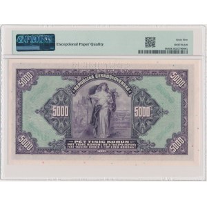 Bohemia and Moravia, 5,000 Korun 1943 - SPECIMEN - PMG 65 EPQ