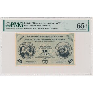 Latvia, German Occupation, 10 Punkte 1945 - PMG 65 EPQ