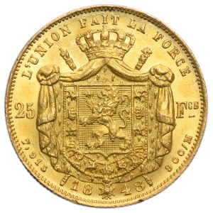 Belgium, Leopold I, 25 Francs Brussels 1848