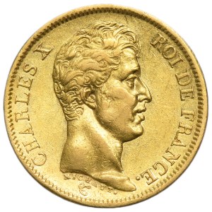 France, Charles X, 40 francs Paris 1824 A