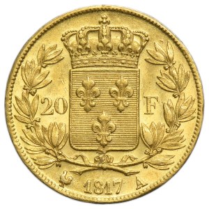 Francja, Ludwik XVIII, 20 Franków Paryż 1817 A