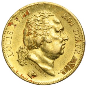 France, Louis XVIII, 40 francs Lille 1818 W
