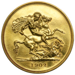 Great Britain, Edward VII, 5 Pounds London 1902