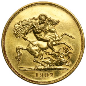 Great Britain, Edward VII, 5 Pounds London 1902