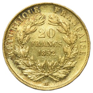 France, Louis Napoleon, 20 Francs Paris 1852 A