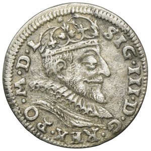 Sigismund III Vasa, 3 Groschen Vilnius 1591 - leaves