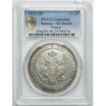 1 1/2 Rubel = 10 Złoty, St. Petersburg 1833, Neujahr – PCGS XF DETAILS