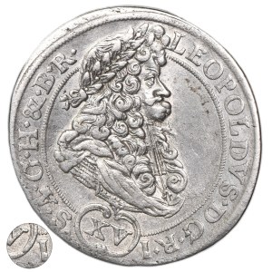 Silesia, Habsburg rule, Leopold I, 15 Kreuzer Breslau 1694 MMW