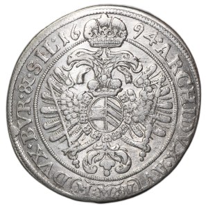 Silesia, Habsburg rule, Leopold I, 15 Kreuzer Breslau 1694 MMW