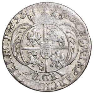 Augustus III of Poland, 8 Groschen Leipzig 1753 - without EC