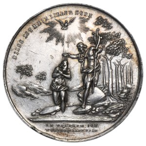 Österreich, Taufmedaille mit der Darstellung der Taufe Jesu im Jordan, 1900